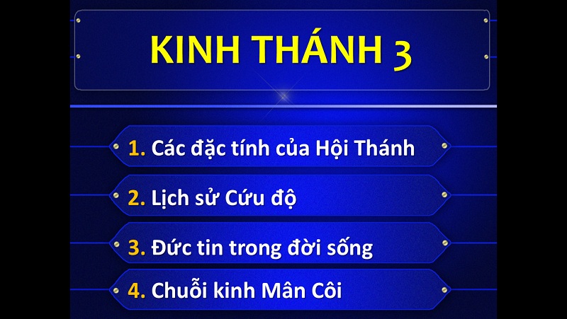 Gameshow thi Giáo lý Kinh Thánh