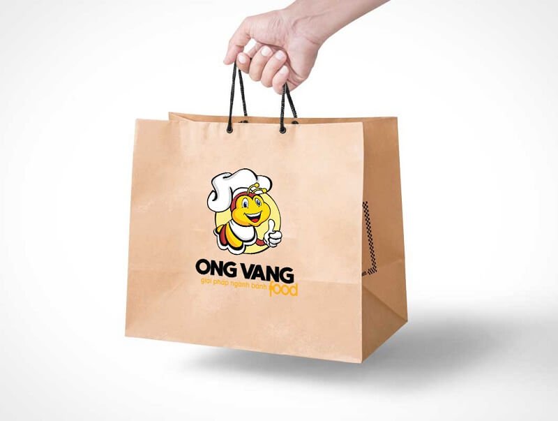 Thiết kế logo thương hiệu Ong vàng Food 7